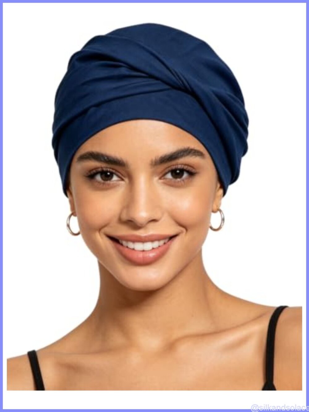 Soft Polyester Chemo Beanie Turban Hat for Women Hair Loss